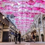 Розовые зонтики